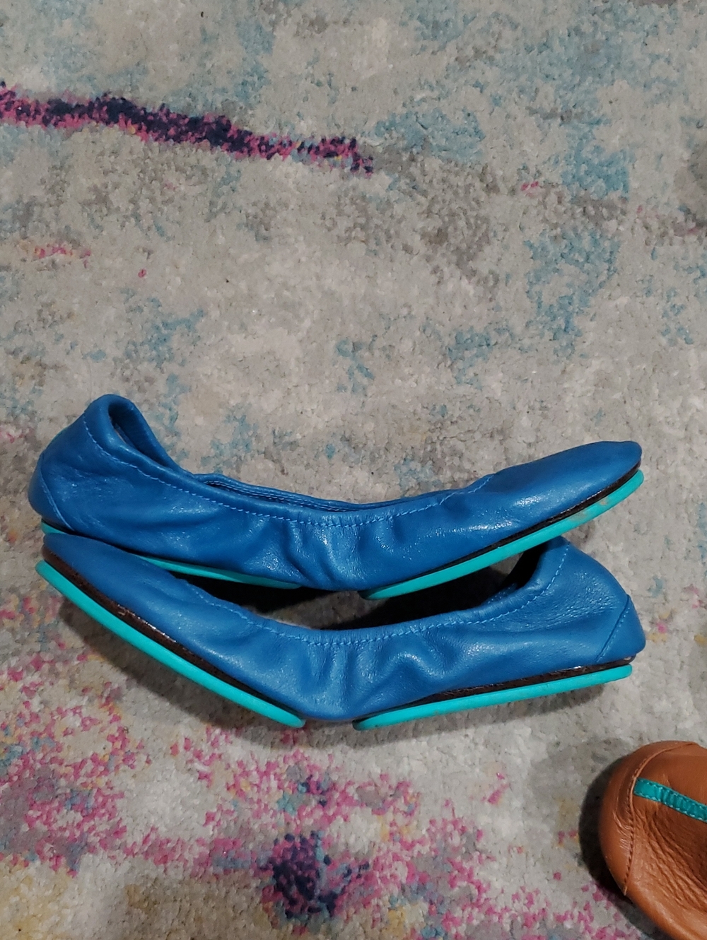 3 Pair Tieks - Silver Lake, Blue, And Brown - Size 9 - Picture 4 of 16